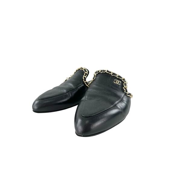 Chanel Chain Mule Pumps - Picture 1 of 8